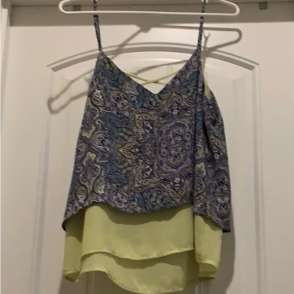 Maurices Blue & lime green top
